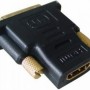 ADAPTOR video GEMBIRD, DVI-D SL (T) la HDMI (M), conectori auriti, black, 