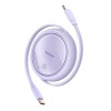 CABLU alimentare si date Baseus Free2Draw Mini, Fast Charging Data Cable pt. smartphone, retractabil, USB Type-C la USB Type-C 100W, 1m, violet 