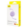 CABLU alimentare si date Baseus Free2Draw Mini, Fast Charging Data Cable pt. smartphone, retractabil, USB Type-C la USB Type-C 100W, 1m, violet 