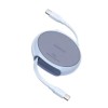 CABLU alimentare si date Baseus Free2Draw Mini, Fast Charging Data Cable pt. smartphone, retractabil, USB Type-C la USB Type-C 100W, 1m, albastru 