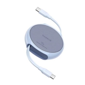 CABLU alimentare si date Baseus Free2Draw Mini, Fast Charging Data Cable pt. smartphone, retractabil, USB Type-C la USB Type-C 100W, 1m, albastru 