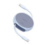 CABLU alimentare si date Baseus Free2Draw Mini, Fast Charging Data Cable pt. smartphone, retractabil, USB Type-C la USB Type-C 100W, 1m, albastru 