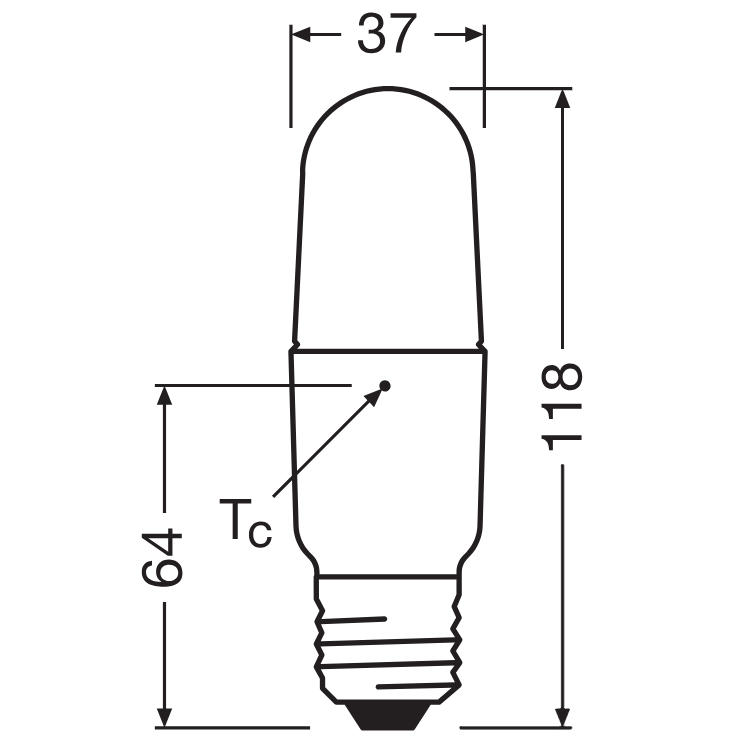 LEDSSTICK75 9,5W/840 230VFR E27 FS1OSRAM 