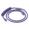 Glorious cablu tastatura Coiled Nebula, USB-C - USB-A, 1.37m, Mov 