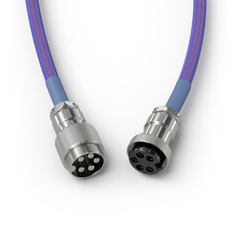 Glorious cablu tastatura Coiled Nebula, USB-C - USB-A, 1.37m, Mov 