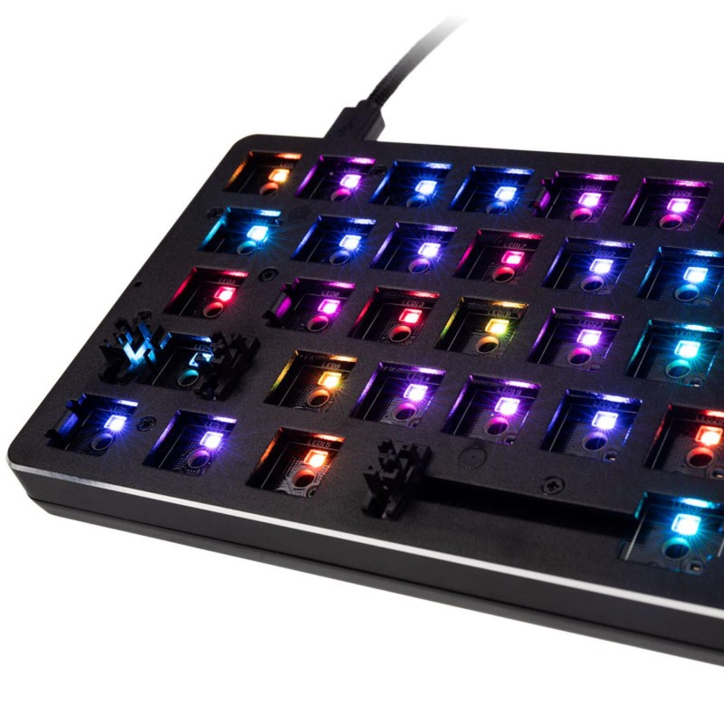 Glorious Barebone GMMK Compact, ANSI Layout, USB-C, RGB, Negru 