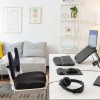 PERNA ERGONOMICA KENSINGTON, pentru scaun, spuma cu emmorie, husa lavabila, negru, 