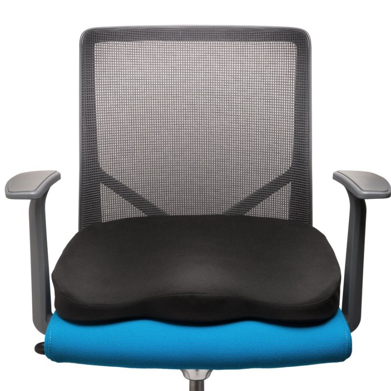 PERNA ERGONOMICA KENSINGTON, pentru scaun, spuma cu emmorie, husa lavabila, negru, 