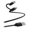 TNB microUSB / USB-C to USB CABLE charge, synchro, 1m, bk 