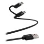 TNB microUSB / USB-C to USB CABLE charge, synchro, 1m, bk 