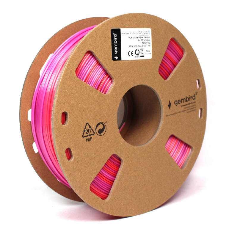 FILAMENT GEMBIRD pt. imprimanta 3d, PLA, 1.75mm diamentru, 1Kg / bobina, aprox. 340m, topire 190-220 grC, 