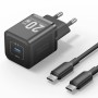 Alimentator retea Vention, 20W, PD 20W, 1 x USB-C, Cablu USB-C 1m inclus, negru, 
