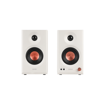 BOXE EDIFIER 2.0, RMS:  36W (2 x 18W), studio monitor, volum, bass, treble, intrare jack 6.35 TRS balanced, RCA, iesire casti, white, 