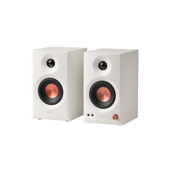 BOXE EDIFIER 2.0, RMS:  36W (2 x 18W), studio monitor, volum, bass, treble, intrare jack 6.35 TRS balanced, RCA, iesire casti, white, 