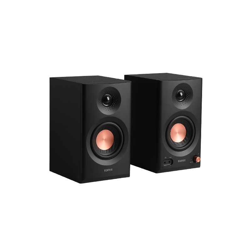 BOXE EDIFIER 2.0, RMS:  36W (2 x 18W), studio monitor, volum, bass, treble, intrare jack 6.35 TRS balanced, RCA, iesire casti, black, 