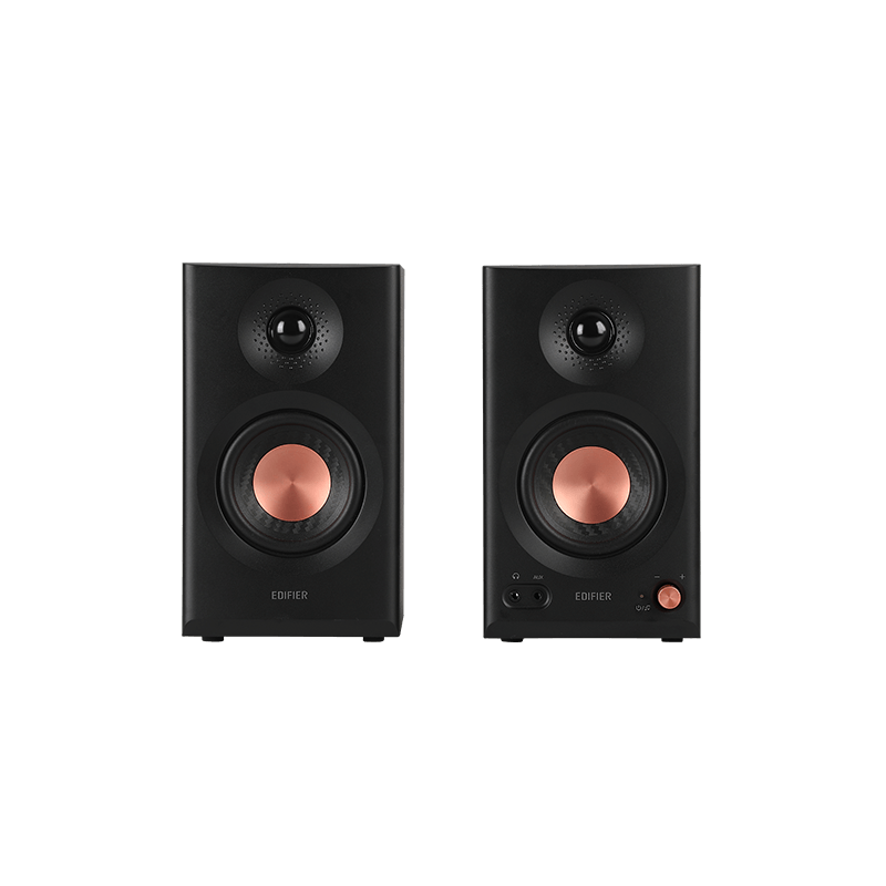 BOXE EDIFIER 2.0, RMS:  36W (2 x 18W), studio monitor, volum, bass, treble, intrare jack 6.35 TRS balanced, RCA, iesire casti, black, 