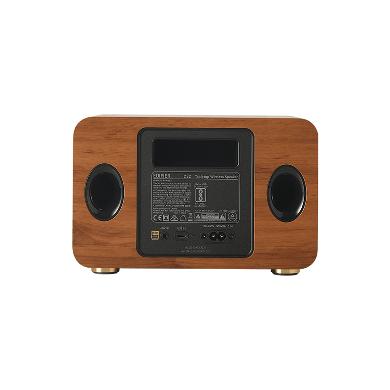 BOXE EDIFIER desktop bluetooth, RMS: 60W (2 x 15W, 1 x 30W), Bluetooth 5.3, AUX, Wi-Fi, USB-C, brown, 