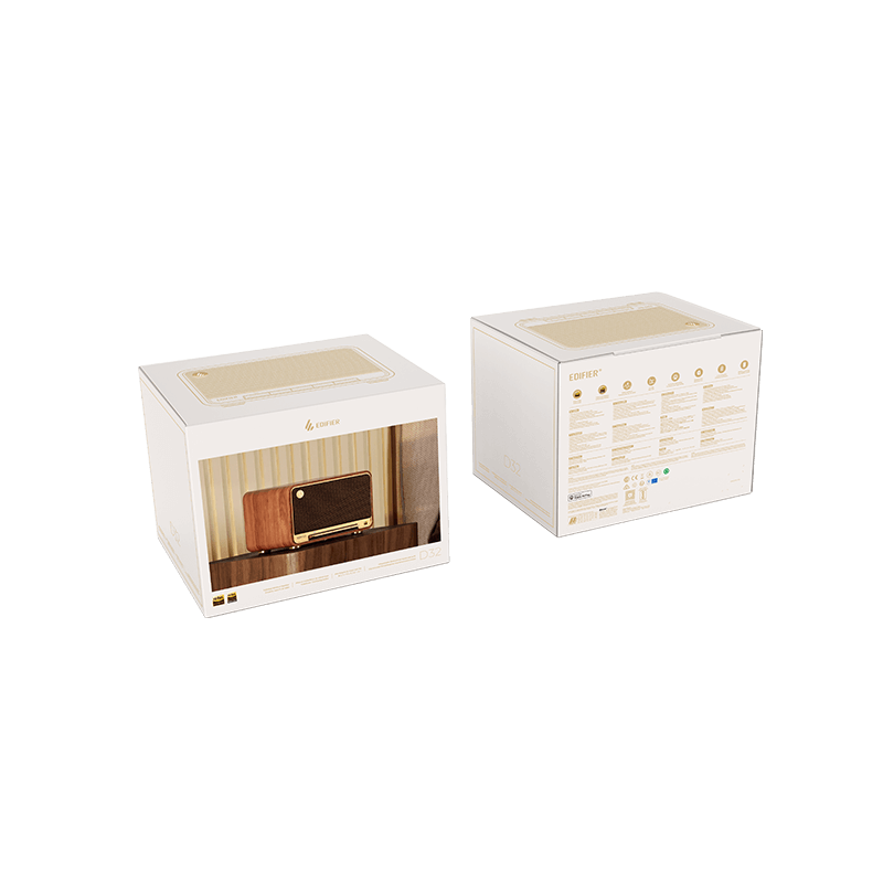 BOXE EDIFIER desktop bluetooth, RMS: 60W (2 x 15W, 1 x 30W), Bluetooth 5.3, AUX, Wi-Fi, USB-C, brown, 