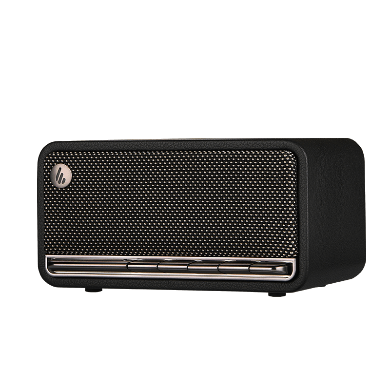 BOXE EDIFIER portabile bluetooth,RMS: 20W (10W+10W), BT 5.0, AUX, microSD, USB, built-in Li-ion pana la 10h (2600mAh),retro design (vintage radio 1960s),MDF,black, 