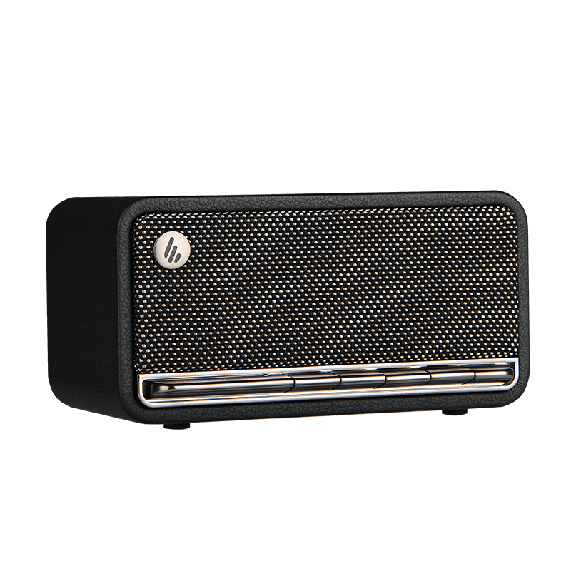 BOXE EDIFIER portabile bluetooth,RMS: 20W (10W+10W), BT 5.0, AUX, microSD, USB, built-in Li-ion pana la 10h (2600mAh),retro design (vintage radio 1960s),MDF,black, 