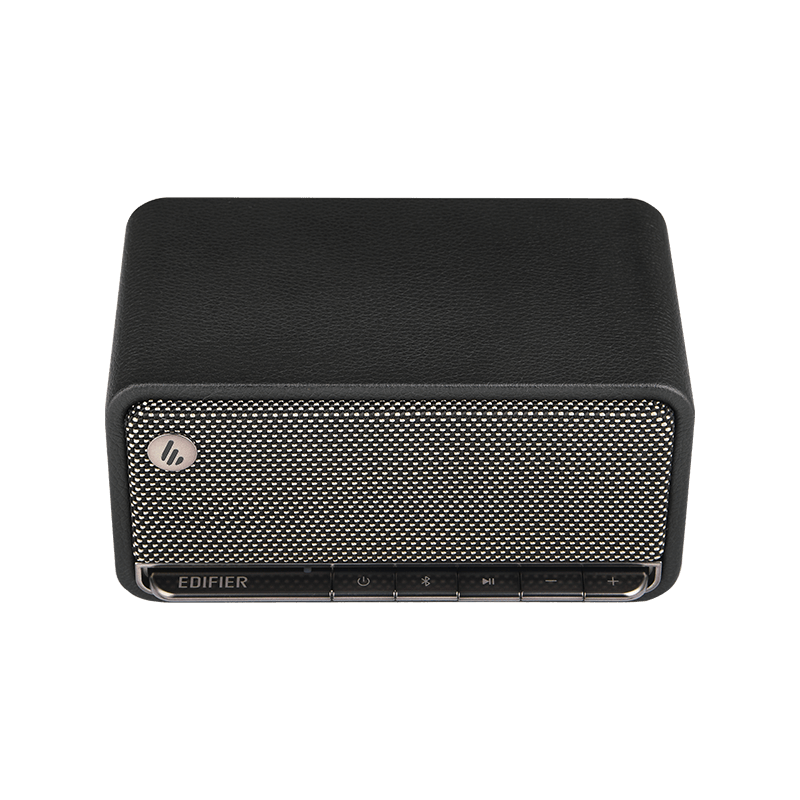 BOXE EDIFIER portabile bluetooth,RMS: 20W (10W+10W), BT 5.0, AUX, microSD, USB, built-in Li-ion pana la 10h (2600mAh),retro design (vintage radio 1960s),MDF,black, 