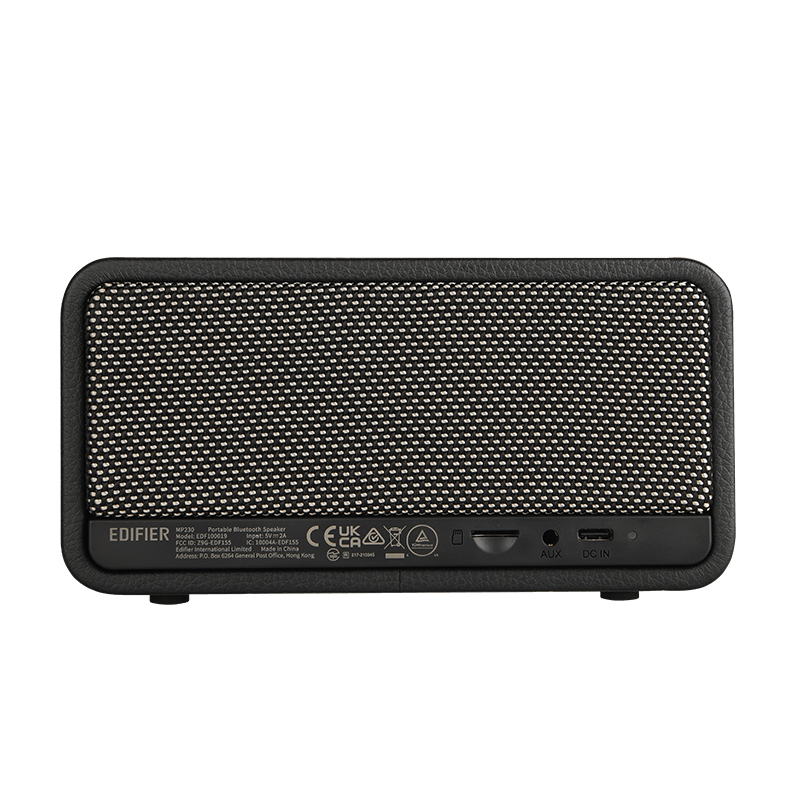 BOXE EDIFIER portabile bluetooth,RMS: 20W (10W+10W), BT 5.0, AUX, microSD, USB, built-in Li-ion pana la 10h (2600mAh),retro design (vintage radio 1960s),MDF,black, 