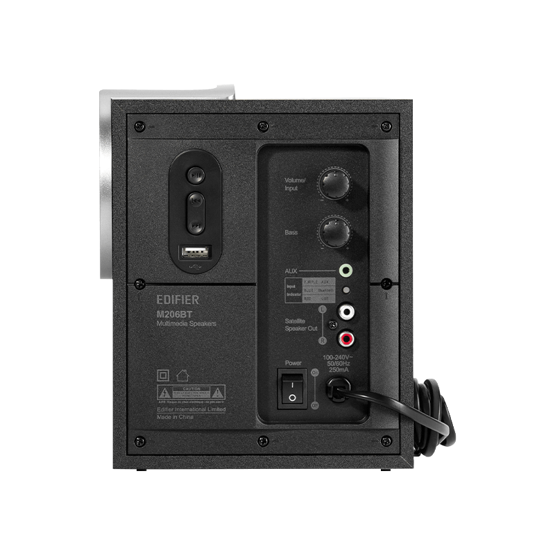 BOXE EDIFIER 2.1, RMS:   34W (2 x 8W, 1 x 18W), bluetooth, volum, bass; raport semnal-zgomot: #25dBA, frecventa raspuns - sateliti: 210Hz - 20kHz, black, 