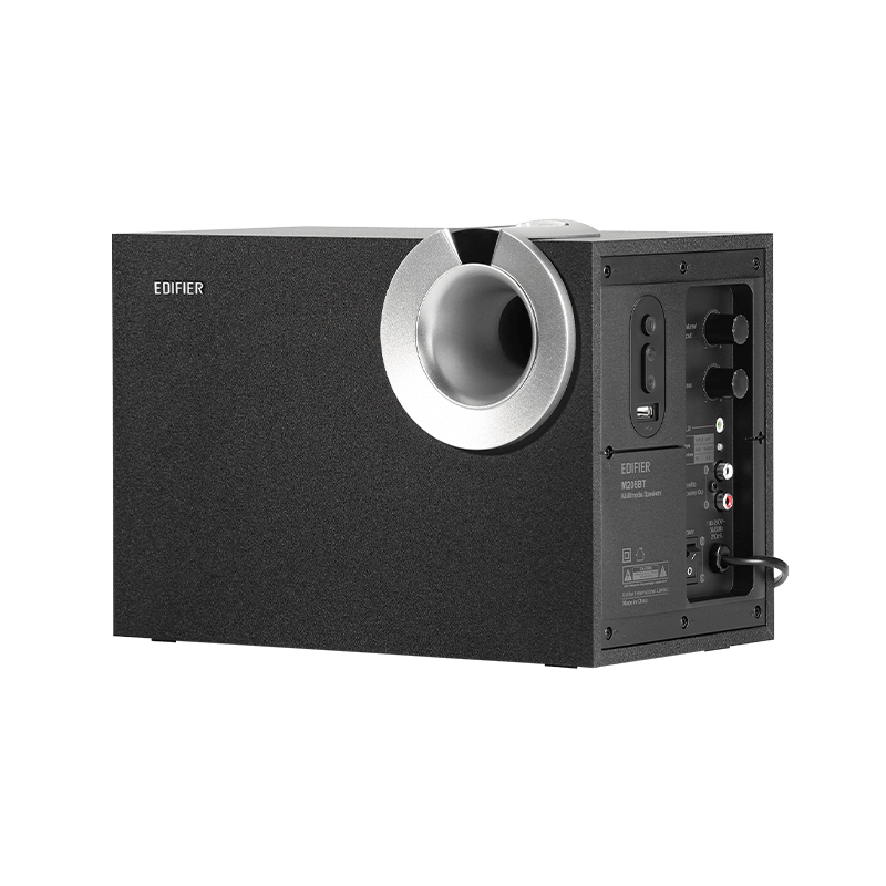 BOXE EDIFIER 2.1, RMS:   34W (2 x 8W, 1 x 18W), bluetooth, volum, bass; raport semnal-zgomot: #25dBA, frecventa raspuns - sateliti: 210Hz - 20kHz, black, 