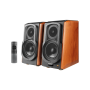 BOXE EDIFIER 2.0, RMS: 120W (2 x 25W, 2 x 35W), bluetooth, wireless, telecomanda wireless, volum, bass, treble, coaxial, optic, brown, 