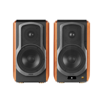 BOXE EDIFIER 2.0, RMS: 120W (2 x 25W, 2 x 35W), bluetooth, wireless, telecomanda wireless, volum, bass, treble, coaxial, optic, brown, 
