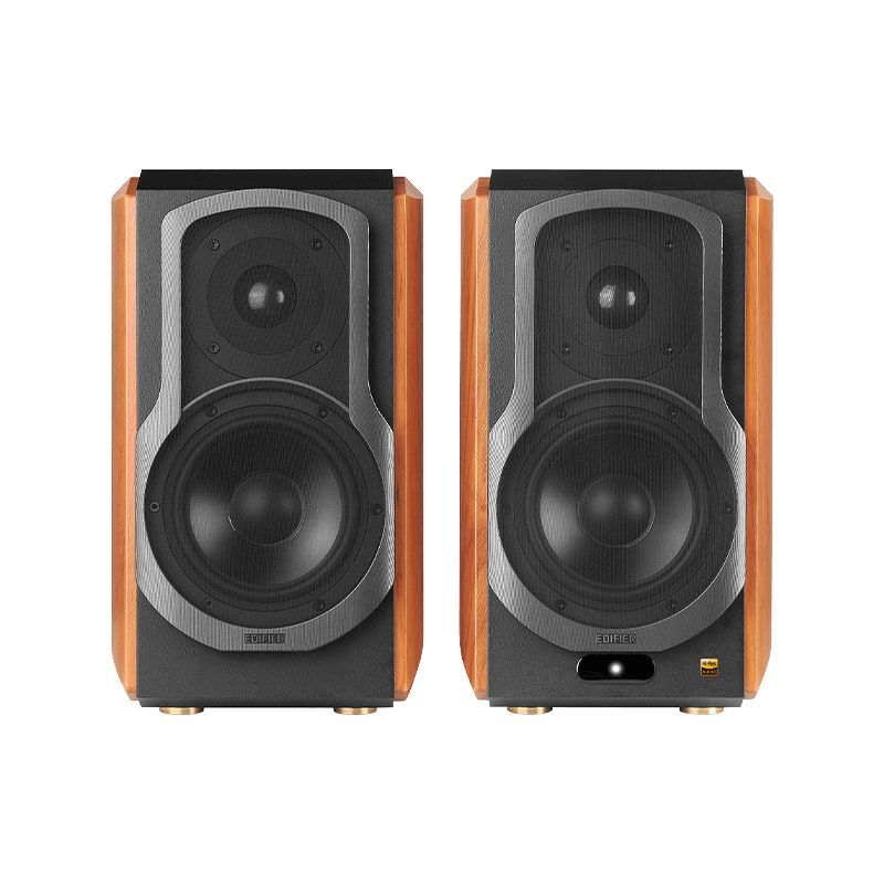 BOXE EDIFIER 2.0, RMS: 120W (2 x 25W, 2 x 35W), bluetooth, wireless, telecomanda wireless, volum, bass, treble, coaxial, optic, brown, 