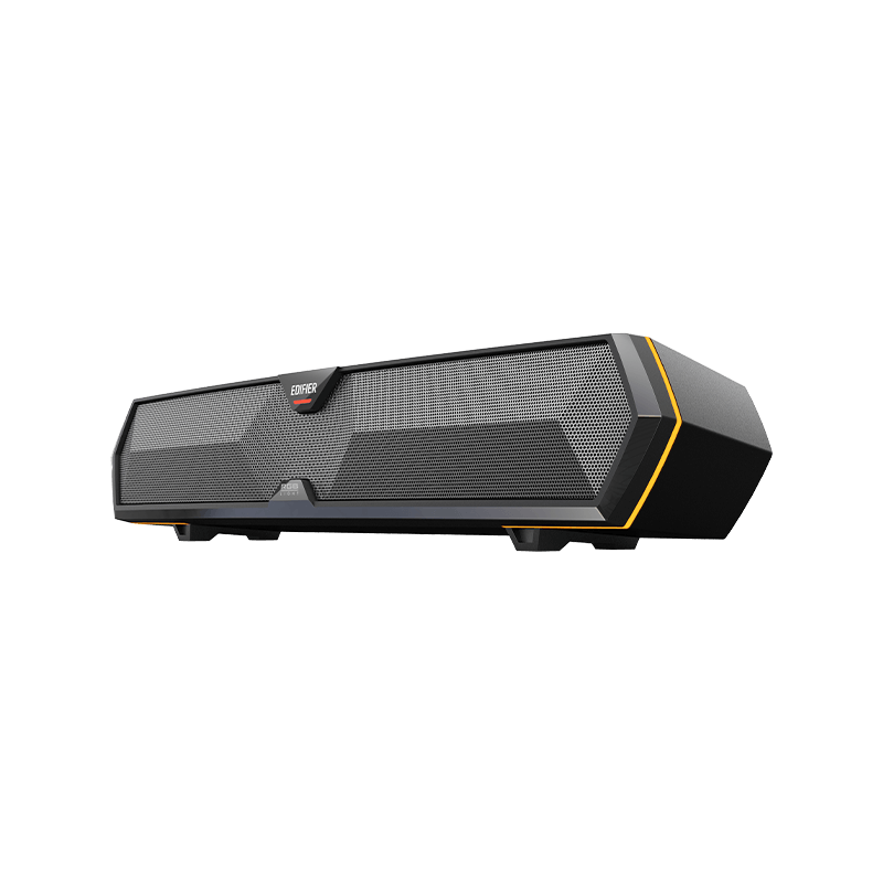 BOXE EDIFIER Gaming desktop, RMS: 5W (2.5W + 2.5W), Bluetooth 5.3, USB-A, RGB, sound card/ mic, dim. 485x70x80mm, black, 