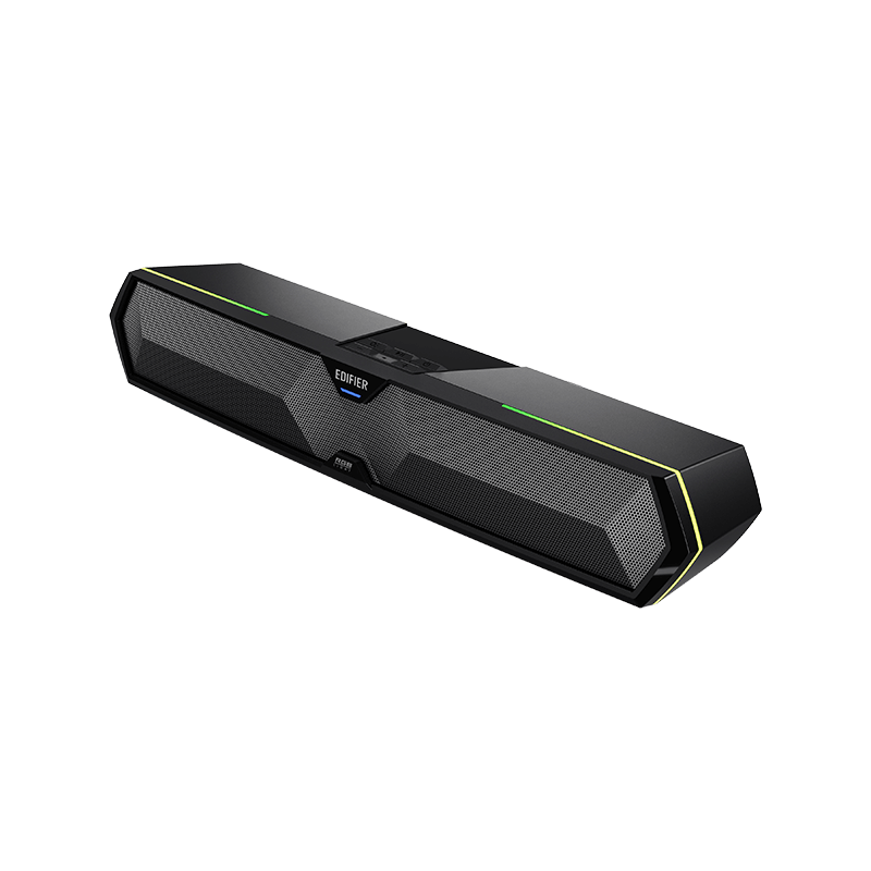 BOXE EDIFIER Gaming desktop, RMS: 5W (2.5W + 2.5W), Bluetooth 5.3, USB-A, RGB, sound card/ mic, dim. 485x70x80mm, black, 