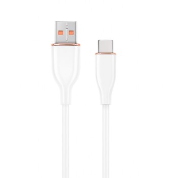CABLU alimentare si date GEMBIRD, pt. smartphone, USB 2.0 (T) la USB 2.0 Type-C (T), 1.5m, protectie silicon, alb, 