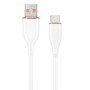 CABLU alimentare si date GEMBIRD, pt. smartphone, USB 2.0 (T) la USB 2.0 Type-C (T), 1.5m, protectie silicon, alb, 