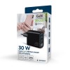 ALIMENTATOR retea 220V GEMBIRD, universal, 1 x USB Type-C D 30W, 2 x USB-A 3.0  QC 18W, LCD display, tehnologie GaN, negru, 