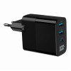 ALIMENTATOR retea 220V GEMBIRD, universal, 1 x USB Type-C D 30W, 2 x USB-A 3.0  QC 18W, LCD display, tehnologie GaN, negru, 
