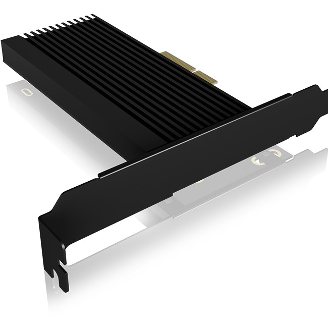 ADAPTOR Icy Box fixare bracket, SSD M.2 NVMe PCIe la PCIe 4.0 x3, radiator, metal, negru, 