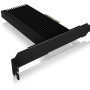 ADAPTOR Icy Box fixare bracket, SSD M.2 NVMe PCIe la PCIe 4.0 x3, radiator, metal, negru, 