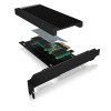 ADAPTOR Icy Box fixare bracket, SSD M.2 NVMe PCIe la PCIe 4.0 x3, radiator, metal, negru, 