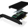 ADAPTOR Icy Box fixare bracket, SSD M.2 NVMe PCIe la PCIe 4.0 x3, radiator, metal, negru, 