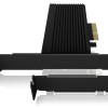 ADAPTOR Icy Box fixare bracket, SSD M.2 NVMe PCIe la PCIe 4.0 x3, radiator, metal, negru, 