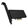 ADAPTOR Icy Box fixare bracket, SSD M.2 NVMe PCIe la PCIe 4.0 x3, radiator, metal, negru, 