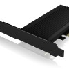 ADAPTOR Icy Box fixare bracket, SSD M.2 NVMe PCIe la PCIe 4.0 x3, radiator, metal, negru, 