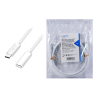 CABLU alimentare si date LOGILINK, pt. smartphone, USB 2.0, USB Type-C (T) la USB Type-C (M), 1m, PD 100W, 2 x ecranat, plastic, alb, 