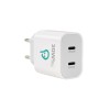ALIMENTATOR retea SPACER Power Delivery, 2 x USB Type-C PD (max 20W) 