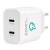 ALIMENTATOR retea SPACER Power Delivery, 2 x USB Type-C PD (max 20W) 