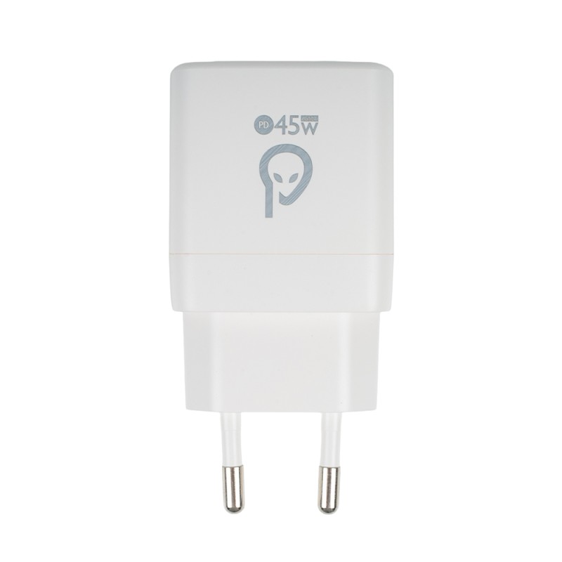 ALIMENTATOR retea SPACER Power Delivery, GaN, 2 x USB Type-C PD (max 45W) 