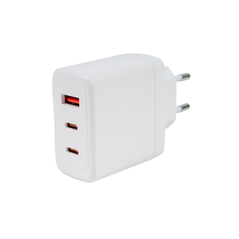 ALIMENTATOR retea SPACER, GaN, 2 x USB Type-C PD (max 65W), 1 x USB (max 60W) 