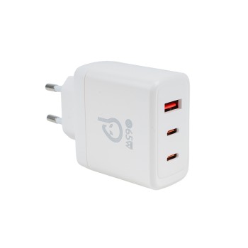 ALIMENTATOR retea SPACER, GaN, 2 x USB Type-C PD (max 65W), 1 x USB (max 60W) 